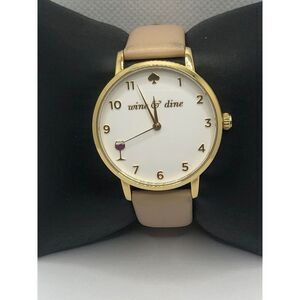 Kate Spade KSW1245 Women Pink Leather Analog Cream Dial Quartz Wrist Watch OP28